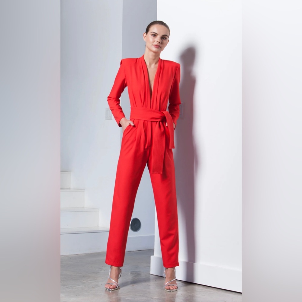 Karina Grimaldi Red Jumpsuit